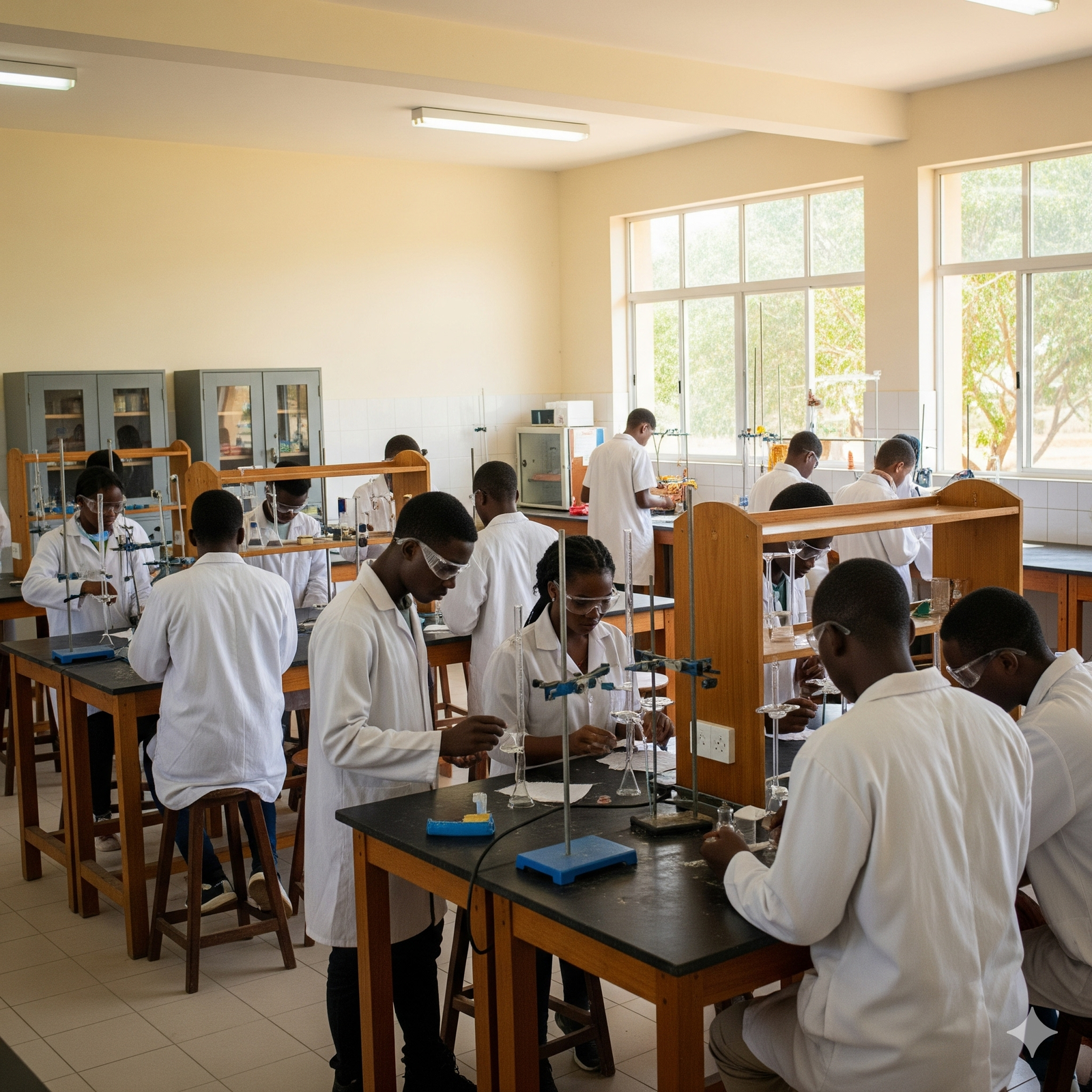 students in science lab
