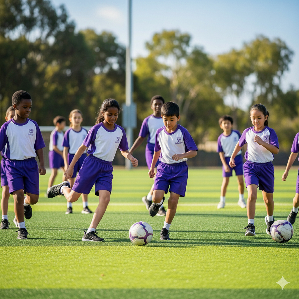 pupils doing sports